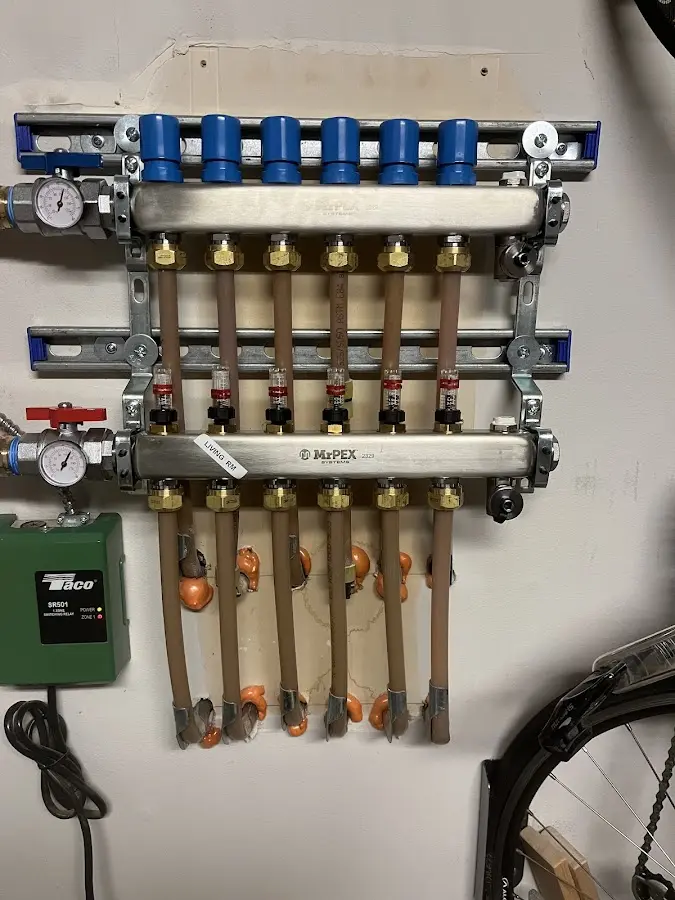 Plumber performing Gas Line Installation at a residential property in Palmer